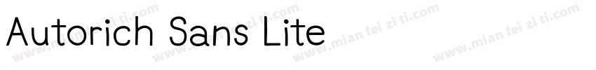 Autorich Sans Lite字体转换